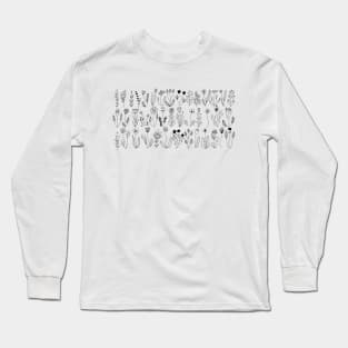 Botanical Line Art Long Sleeve T-Shirt